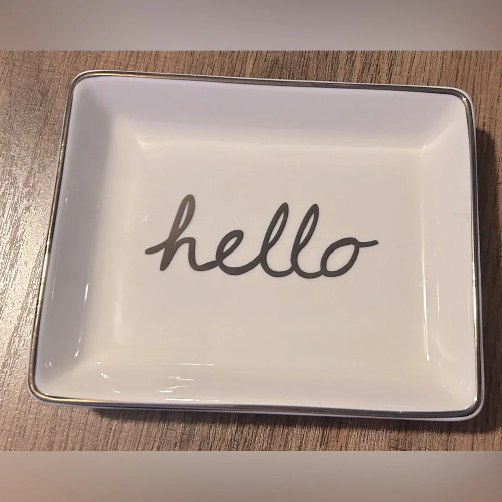 NIB Modern Expression jewelry dish- Hello - Picture 1 of 5
